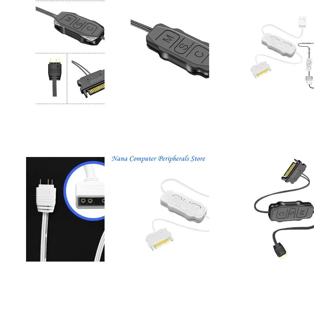 

F68C ARGB Controllers 5V 3Pin RGB Controllers Light Strips Remote Controllers RGB Synchronization Controllers Cable