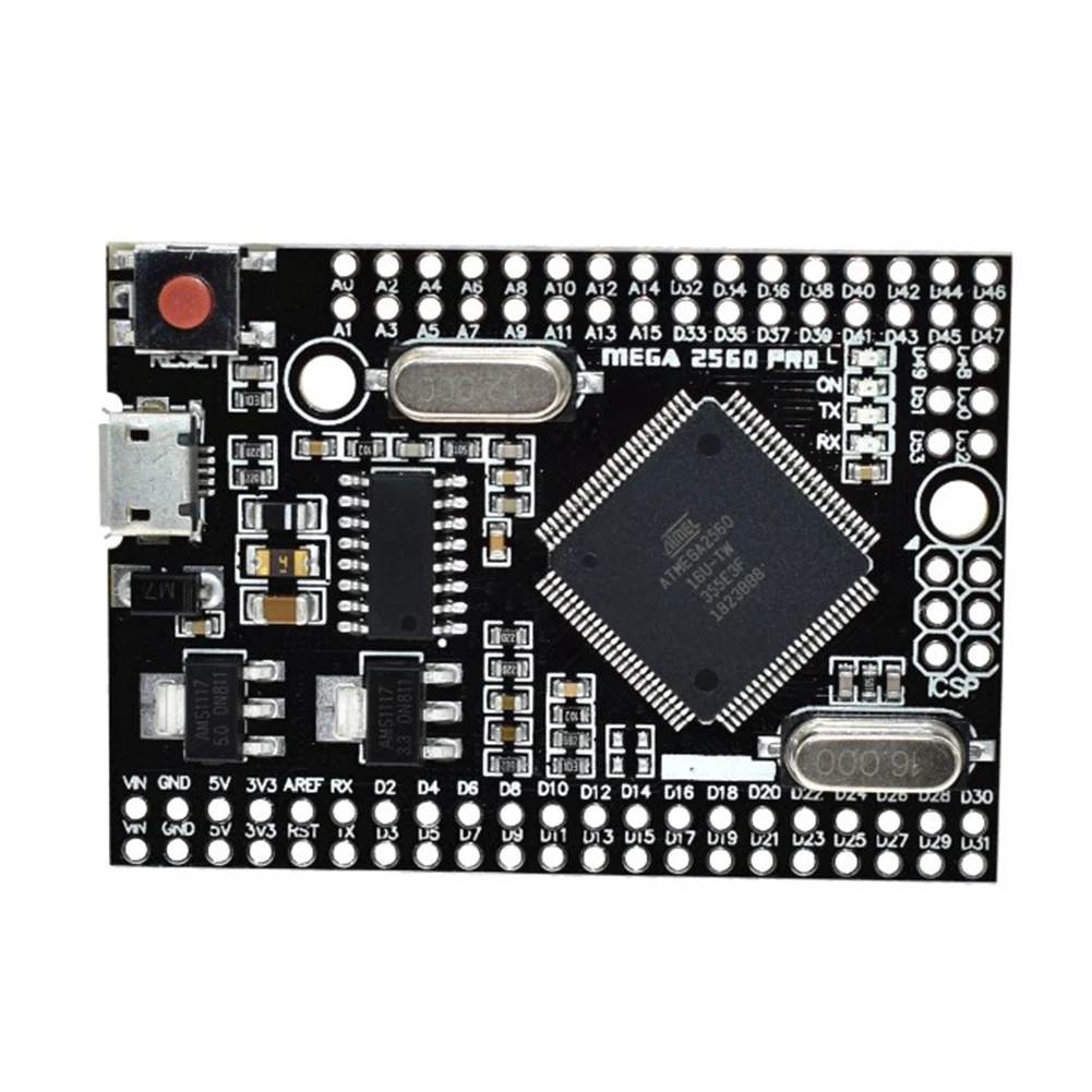 

(A32M) Плата разработки Mega 2560 PRO MINI 5V (встроенный CH340G ATmega2560-16AU) с пин-хедерами для Arduino Mega