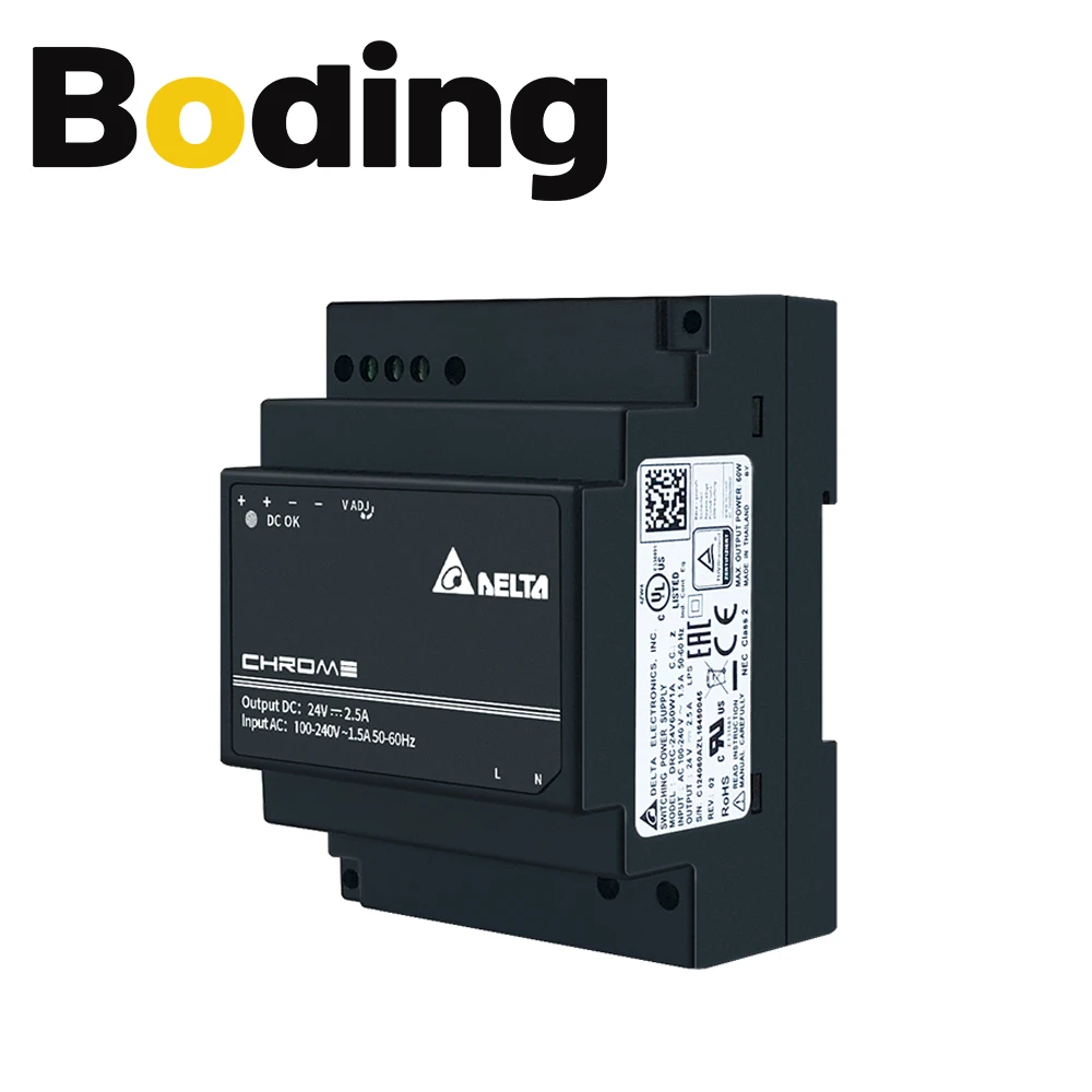 Boding Delta Rail Switching Power Supply Drc-24v60w1az 24v2.5a 60w Drc-5v10w1az 5v 1.5a 10w Drc-12v30w1az