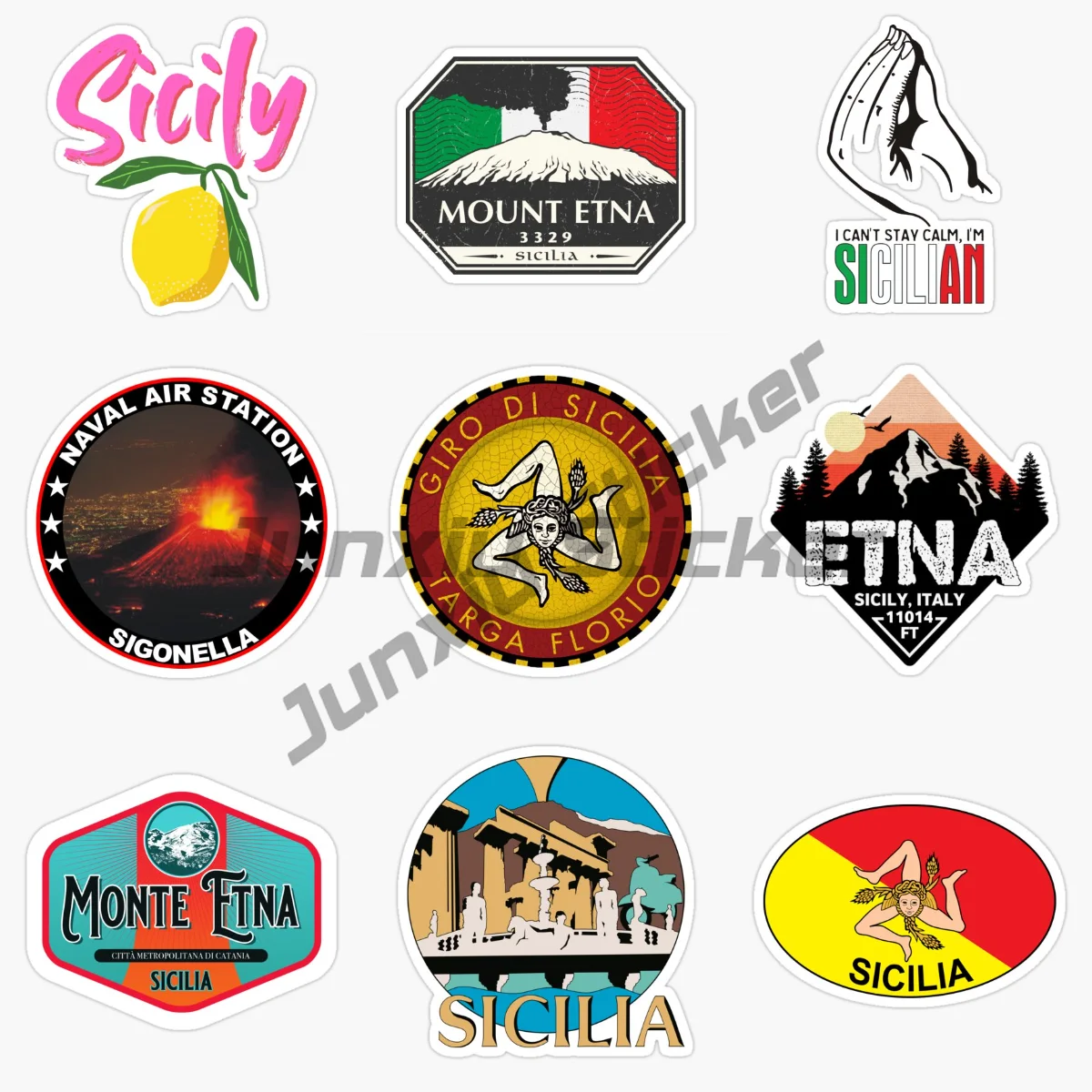 

SICILIA Italy Car Sticker Bumper Water Proof Bumper Camper Yacht Occlusion Scratch Exterior Decor Vinyl PVC Self-adhesive