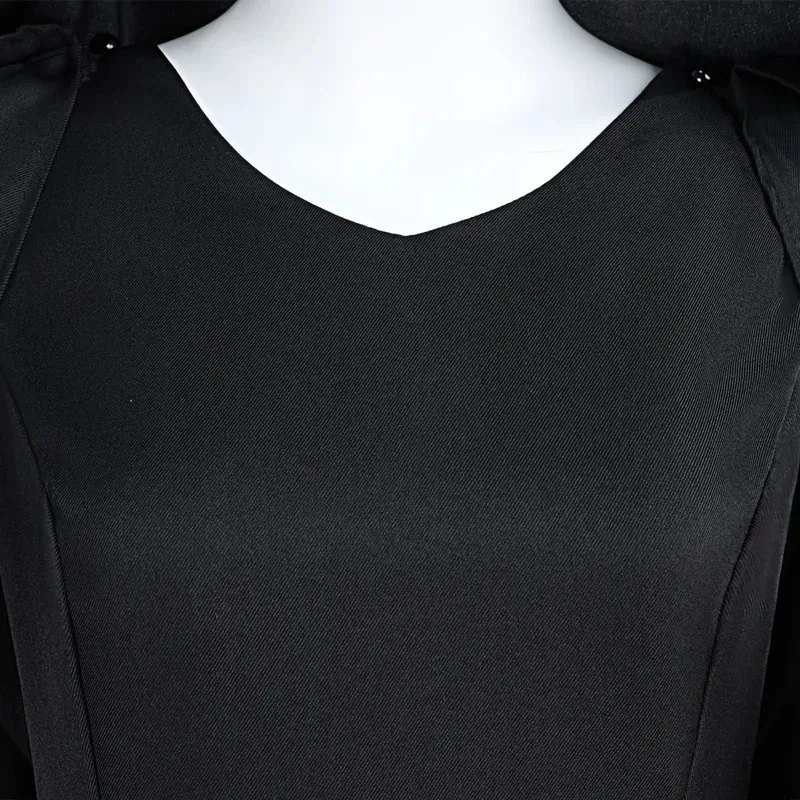 Black Rey Cosplay Adult Costume Full Set with Cloak and Dress Pants Wars Halloween Party Costumes for Woman eo]5