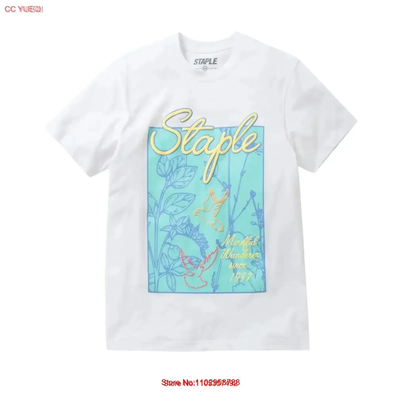Staple Pigeon Concourse T Shirt White Men's Size LARGE vintage Washed designer clothes Unisex Stretched Stylish Soft Casual