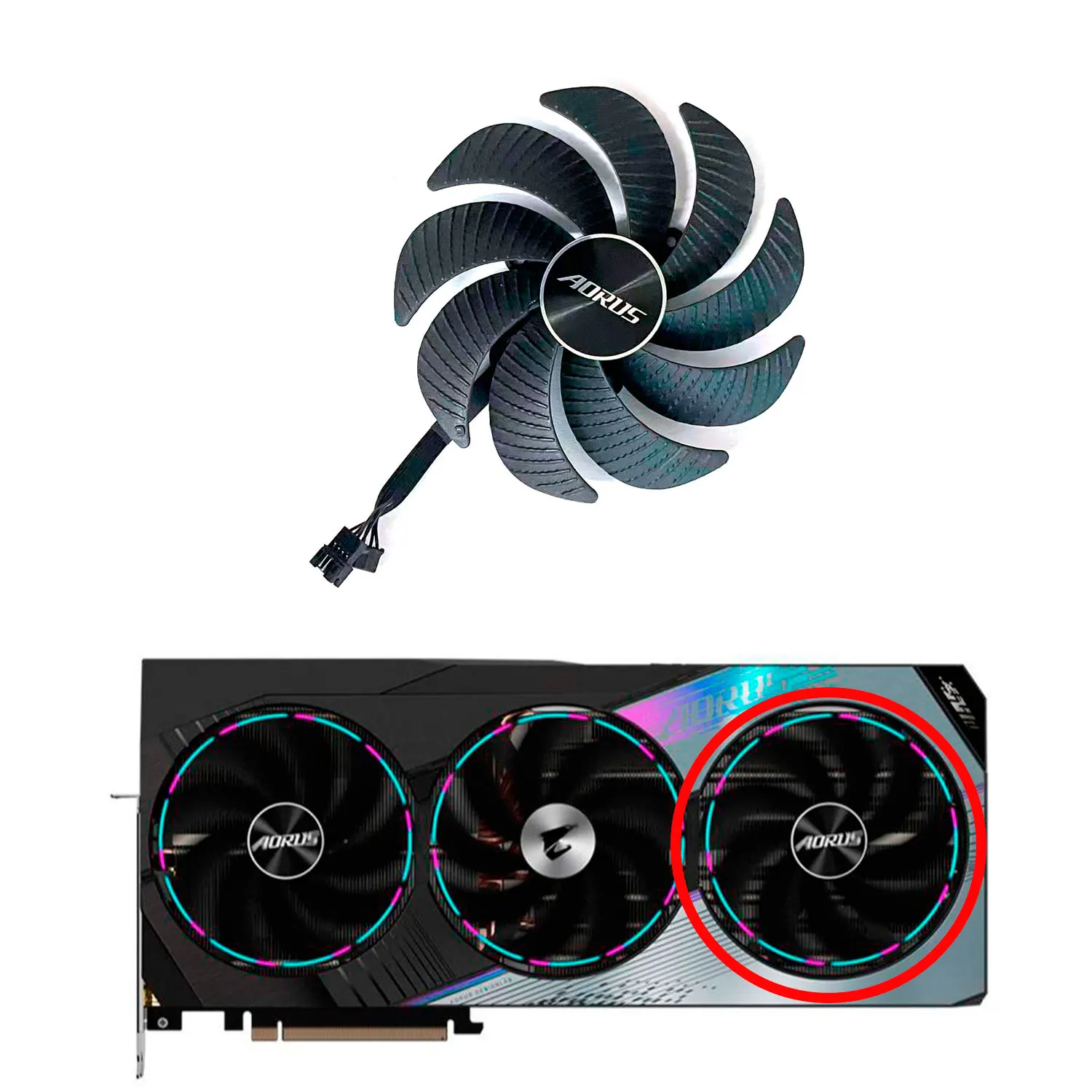 Originale muslimdc 12V 0.65A 100MM per Gigabyte Aorus Geforce RTX 4090 4080 4070 Ti ventola di raffreddamento principale