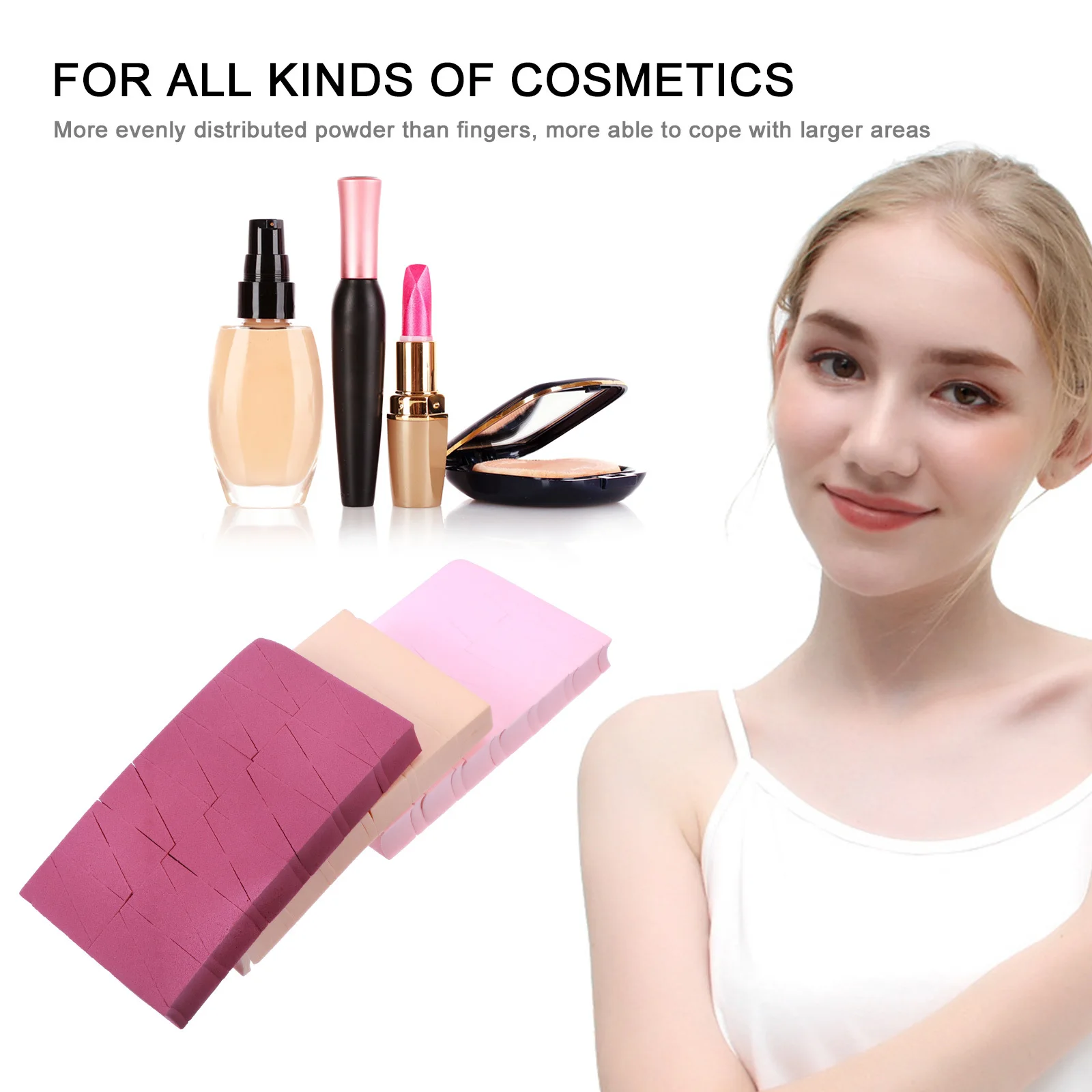 72pcs 3 Sets Triangle Makeup Sponge Soft Reusable Foundation Blending Applicator For Liquid Powder Cream Concealer Beauty