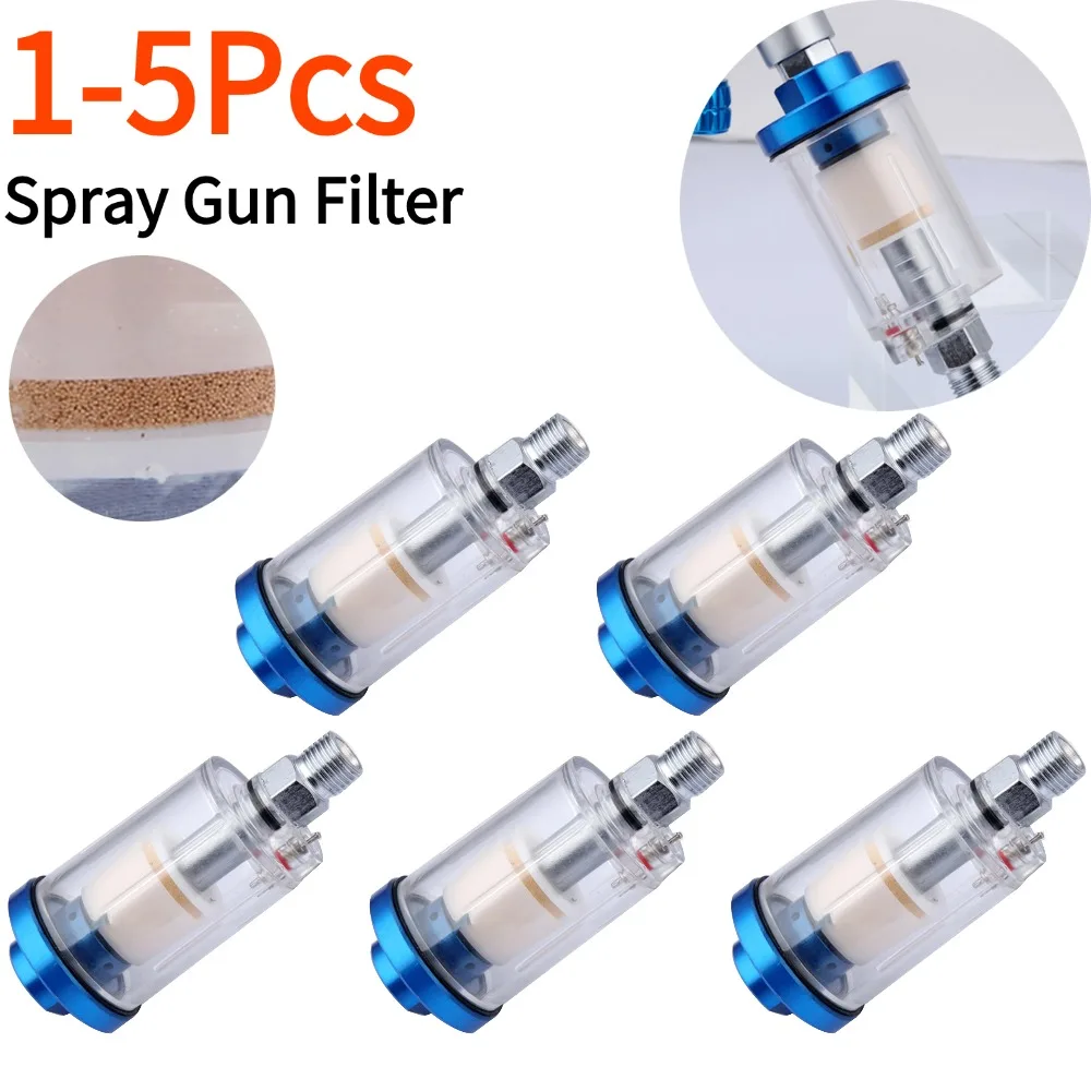 Oil-Water Separator Spray Paint Gun Oil Water Separation Filter 1/4 Inch Air Compressor Moisture Trap Air Filter Regulator Gauge
