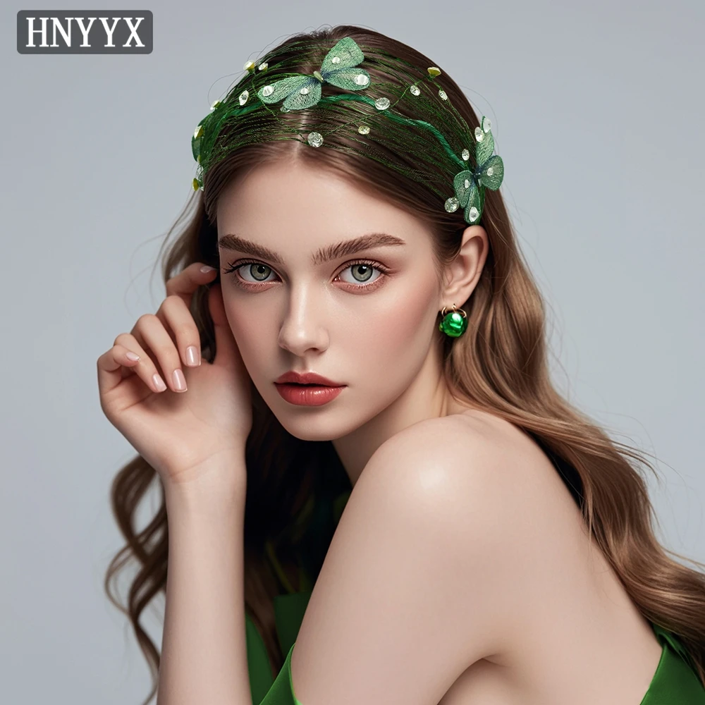 

YouLaPan Fashionable Bride Wedding Butterfly Headband Hand Woven Hollow Exquisite Bridesmaid Banquet Hair Accessories YXA202