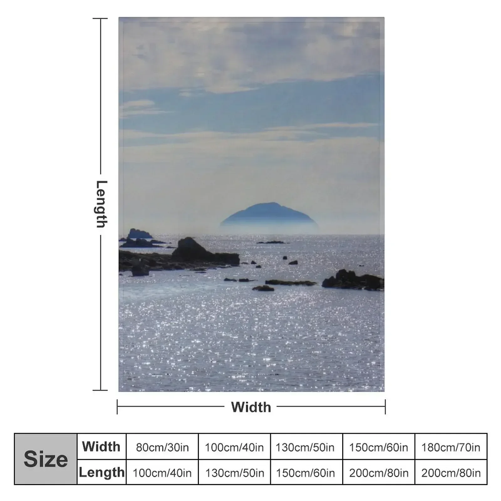 Ailsa Craig in Mist Throw Blanket couch cozy soft plush fuzzy picnic outdoor blanket
