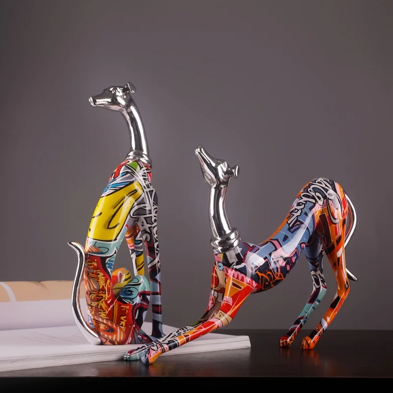 Art Deco Resin Dog Sculpture 2