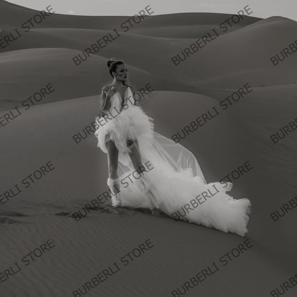 Vestidos de verano hinchados de malla de moda para mujer, vestidos sexis transparentes con volantes de tul, vestidos largos de fiesta de noche, vestido Formal elegante y esponjoso para graduación