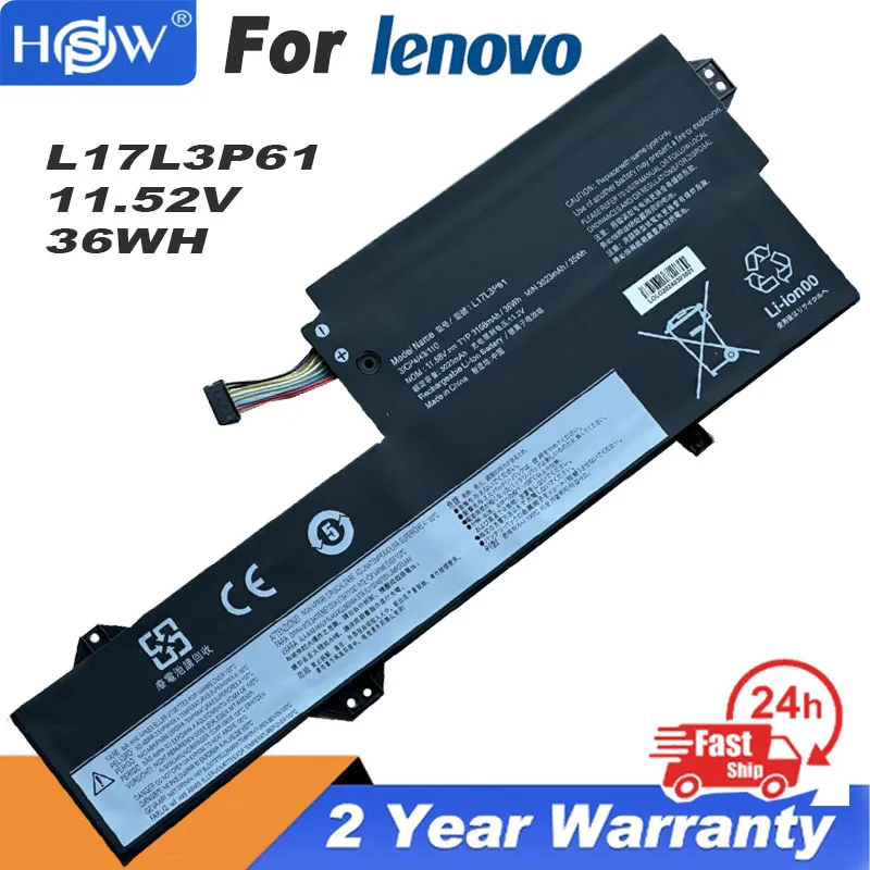 

NEW Notebook Battery L17L3P61 For Lenovo IdeaPad 320S-13IKB Yoga 720-12IKB 330-11IGM xiaoxin 7000-13 L17M3P61 11.58V