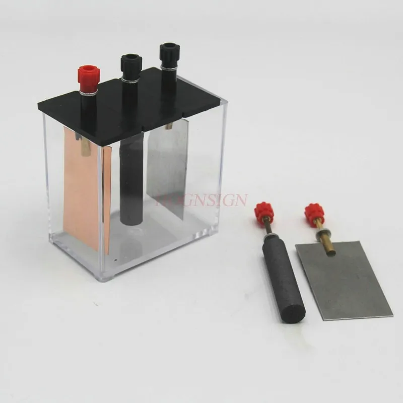 1set Primary battery tester demonstrator wire, light-emitting diode, copper sheet, zinc sheet, iron sheet, carbon rod