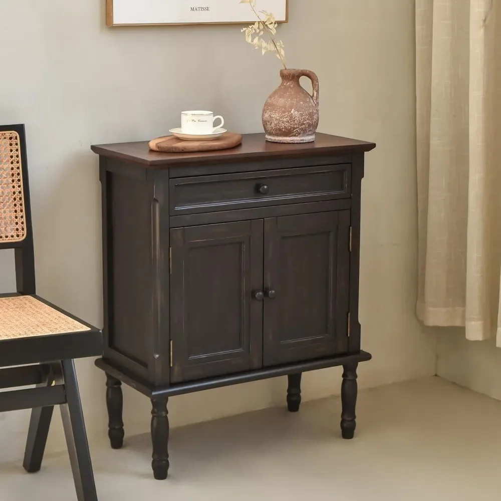

"Coffee Bar Buffet Cabinet - Sideboard Storage w/ Doors & Drawers for Kitchen, Living Room & Entryway"​