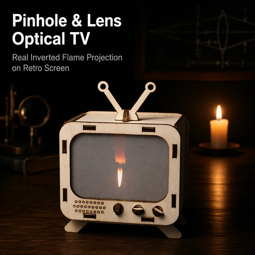 DIY Pinhole Imaging Projector TV Model Kids Science Experiment Kit Handmade Assembly Educational Toy Optical Principle Learning