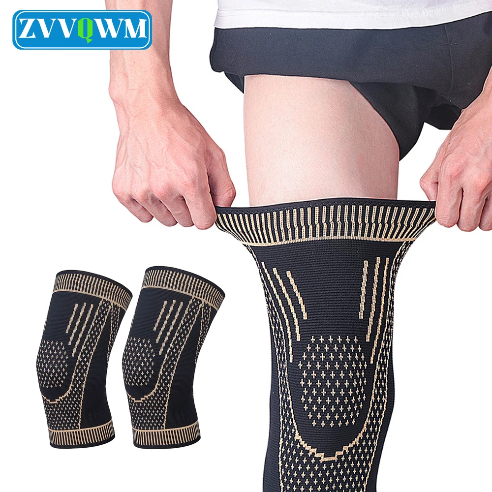 

1Pcs Copper Fit Knee Compression Sleeve Women Men Sports Knee Brace Weightlifting Arthriti Pain Knee Support Copper Band Brace