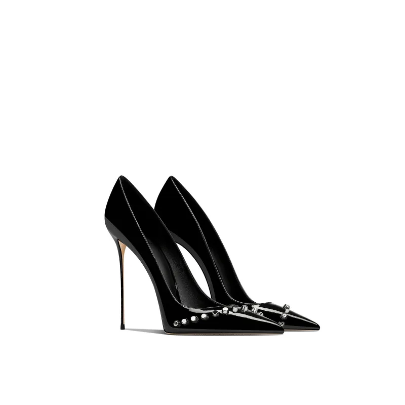 

Elegant Black High Heels Pointed Toe Stiletto Dress Shoes Women Fall 2025 Fashion