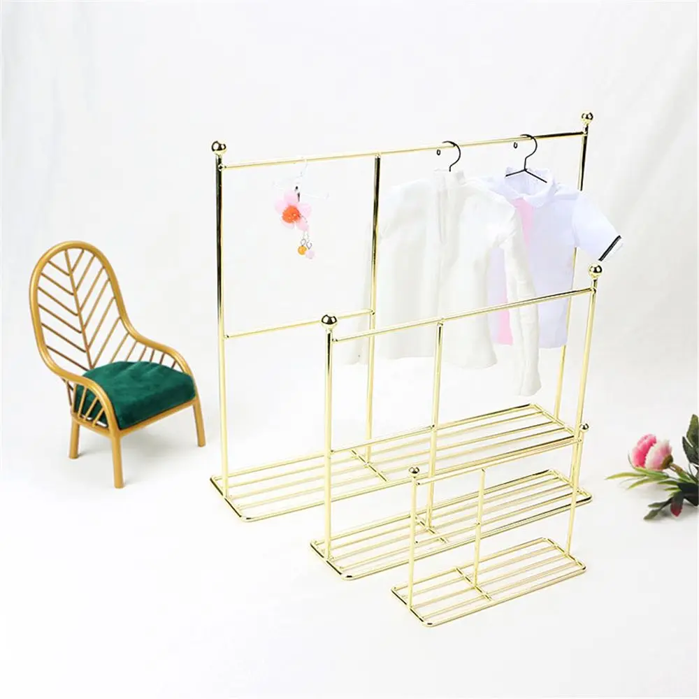 

10pcs Multi-colors 1/6 Doll Wardrobe Doll Accessories Metal Mini Hangers Dress Clothes Hanging