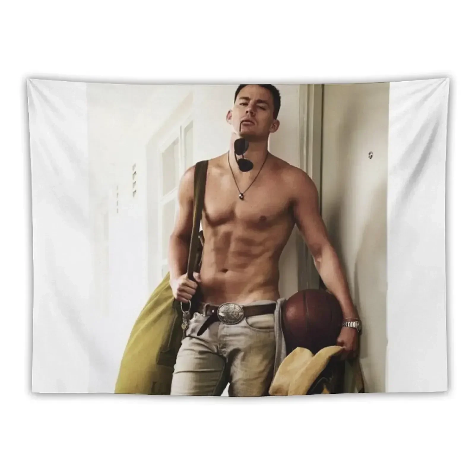 CHANNING TATUM SHIRTLESS Tapestry Decorations For Room Bedroom Organization And Decoration Wall Art Room Aesthetic Tapestry