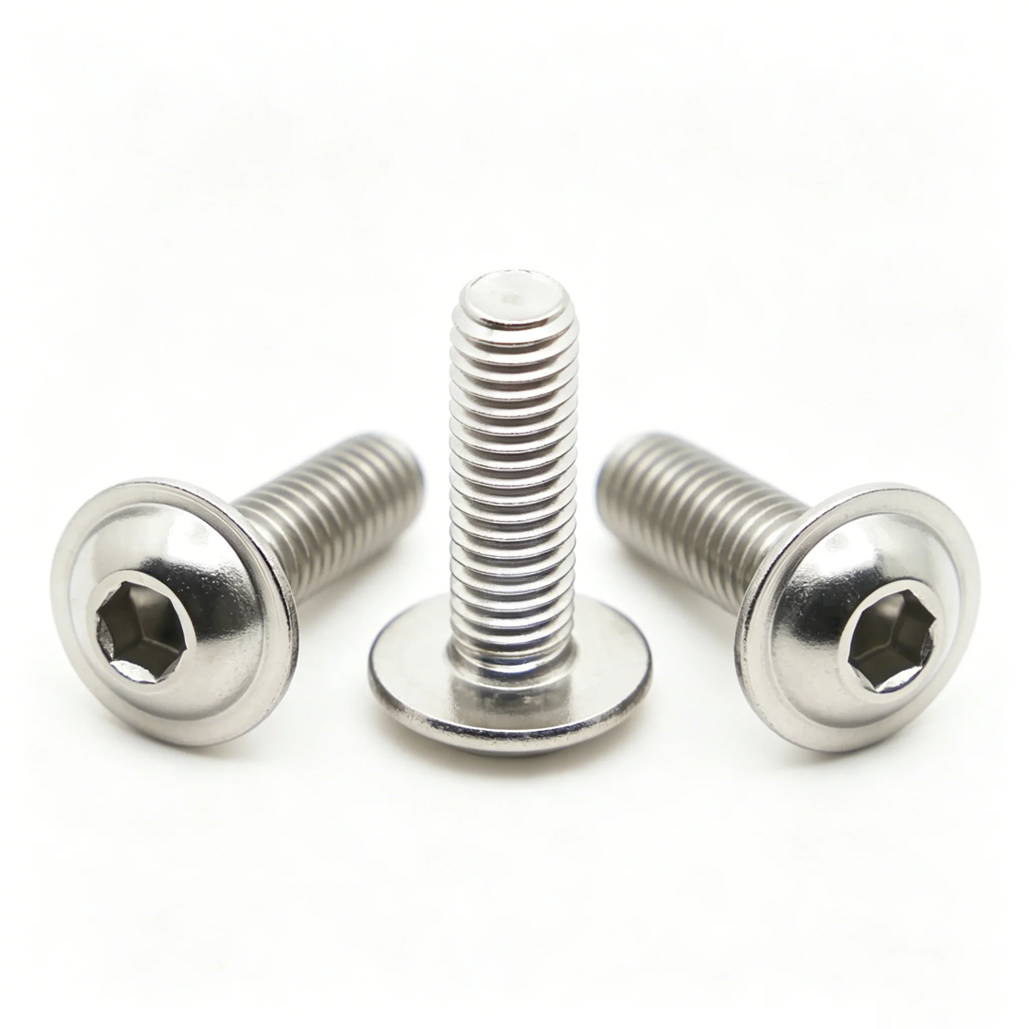 

M2 M2.5 M3 M4 M5 M6 M8 304 Stainless Steel ISO7380.2 Hexagon Hex Socket Button Head Screws With Collar Bolt