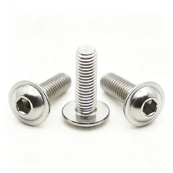 M2 M2.5 M3 M4 M5 M6 M8 304 Stainless Steel ISO7380.2 Hexagon Hex Socket Button Head Screws With Collar Bolt