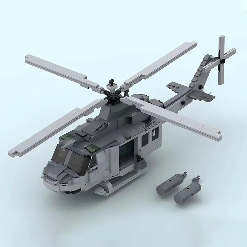 

MOC Military Plane Boy Puzzle Assembly Building Blocks UH-1Y Utility Helicopter Model Kids Educational Toys Adult Birthday Gift