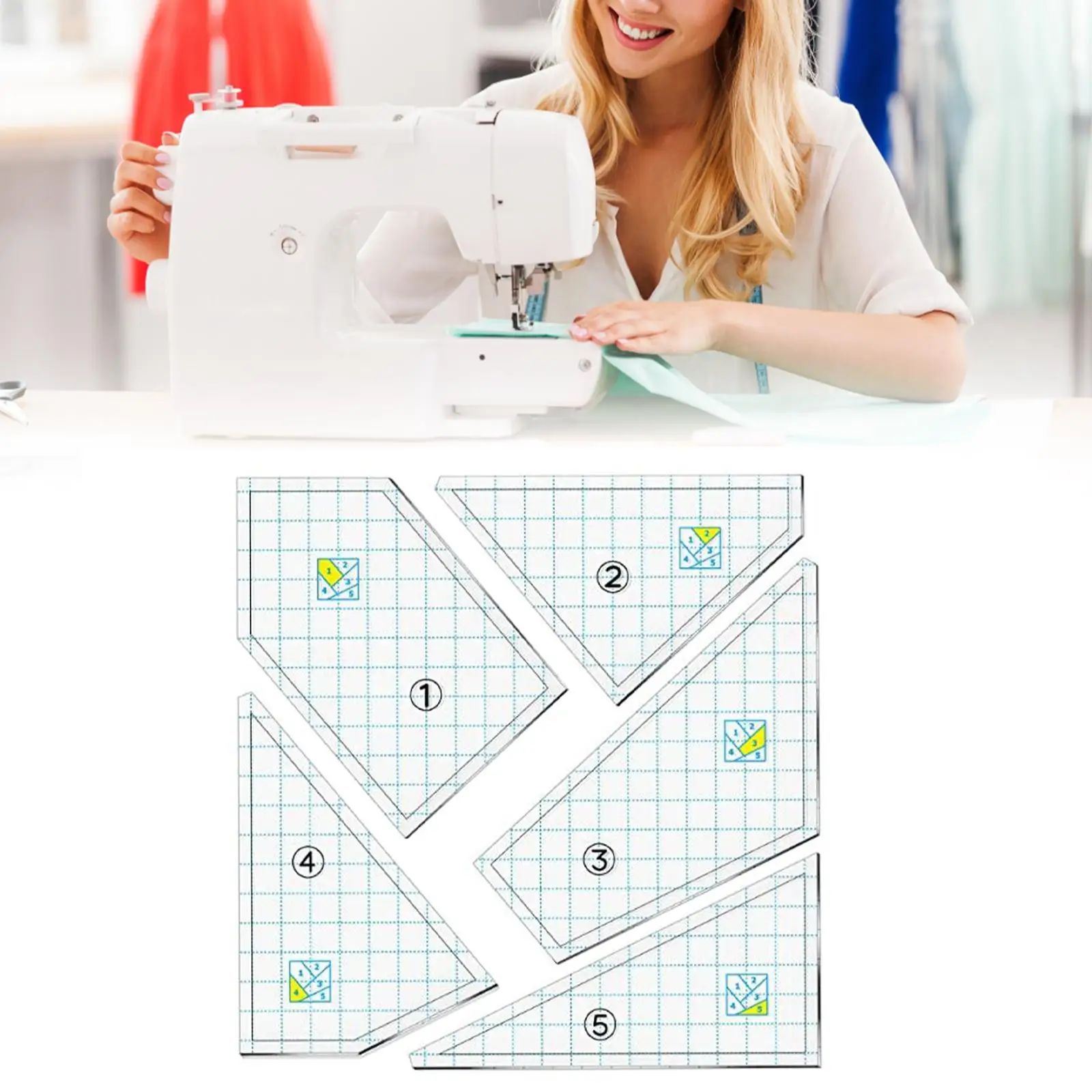 10pcs Regular Plate Template Stencils Quilt Ruler DIY Tool , As the picture shown, Multi