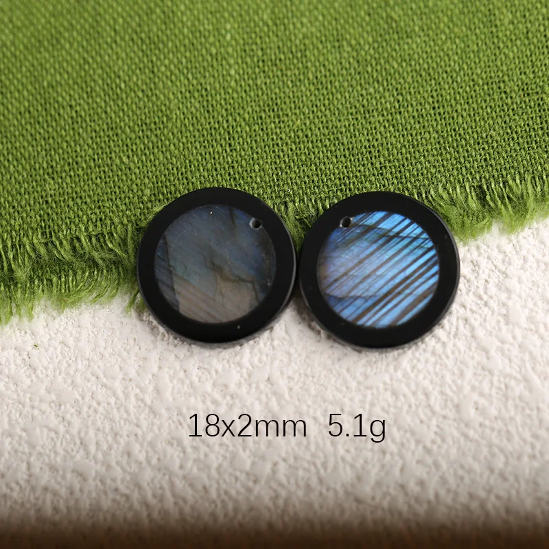 Gemstone Labradorite Obsidian Charms Jewelry Semiprecious Stones,Earrings Beads for Jewelry Handmade Natural Jewelry15x2mm 5.1g