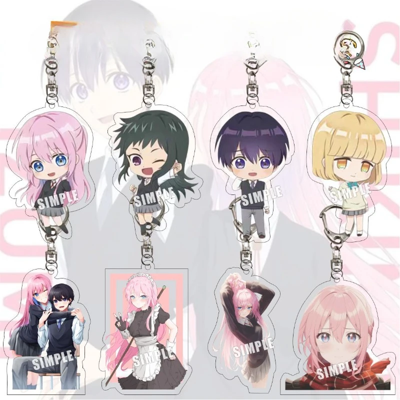 Shikimori Popular Anime Two-dimensional Peripheral Transparent Acrylic Keychain Backpack Pendant Kawaii Creative Student Gifts