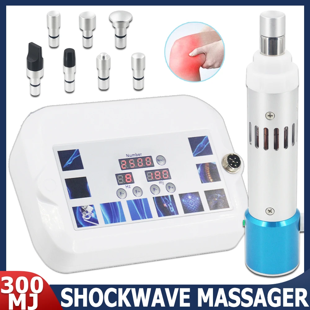 300MJ Shock Wave Therapy Machine New Handle For ED Treatment And Neck Pain Relief Professional Shockwave Physiotherapy Massager