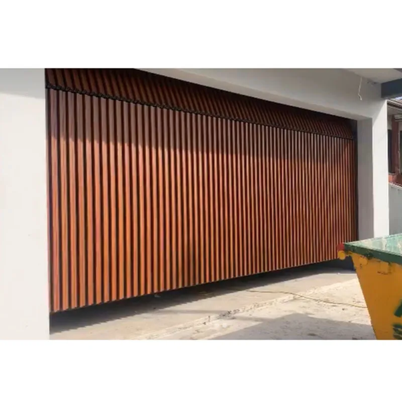 Automatic Aluminum Slatted Garage Door Modern Luxury Embedded Installation Waterproof Soundproof Thermal Insulated Entry Door