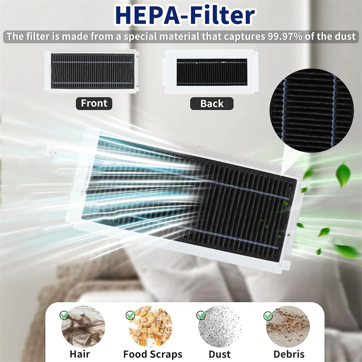 A66T-Per ECOVACS DEEBOT N30 Omni/ N30 PRO OMNI Robot Aspirapolvere Parti di ricambio Spazzola laterale principale Filtro Hepa Mop Sacchetti per la polvere in tessuto