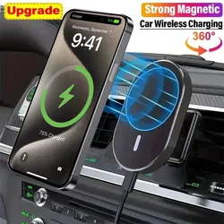 Magnetic Car Wireless Charger Holder for Magsafe iPhone 12 13 14 15 16 17 Pro Max Air Vent Car Stand Fast Car Charging Station