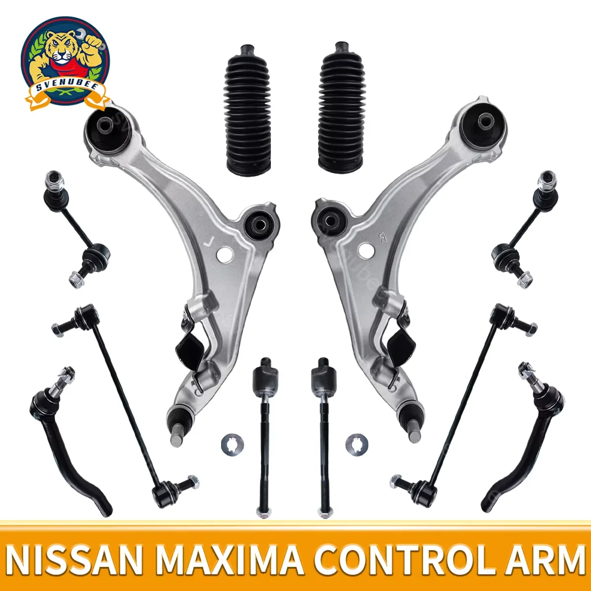 

Svenubee 12Pcs Front Suspension Lower Control Arm Sway Bar Link Tie Rod Kits for Nissan Maxima 2009 2010 2011 2012 2013 2014