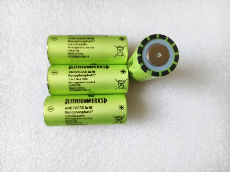 4pcs New LITHIUMWERK A123 26650 Battery ANR26650M1B 3.2V 2500mah 30C 70A Rechargeable Lithium iron phosphate power Batteries