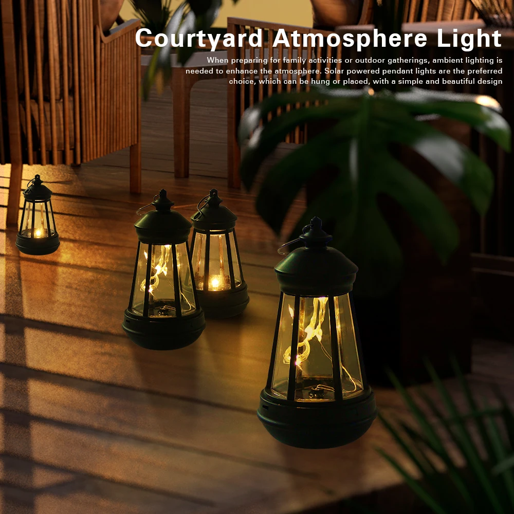 الطاقة الشمسية معلقة قصر فانوس أضواء الشموع في الهواء الطلق مقاوم للماء حديقة الديكور المشهد فناء الحديقة سطح السفينة شجرة مصباح للفناء