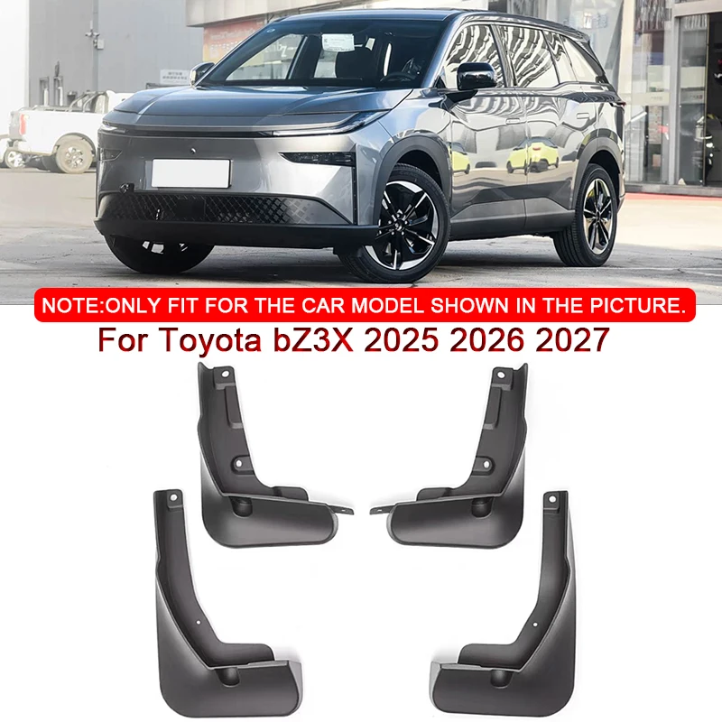 

For Toyota bZ3X 2025 2026 2027 Car Styling ABS Car Mud Flaps Splash Guard Mudguards MudFlaps Front Rear Fender Auto Accessories