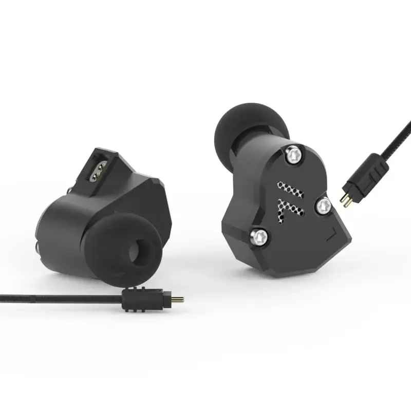 Auriculares Intrauditivos Híbridos QT2 2DD+1BA HIFI DJ para Deportes