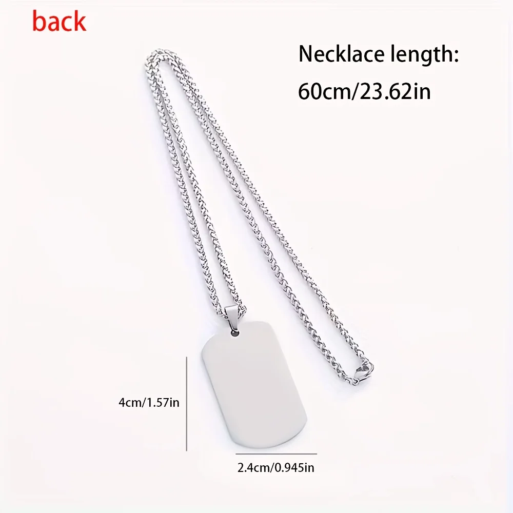Stainless Steel Gym Bodybuilder Silhouette Engraved Pendant Necklace, Motivational Workout Sports Jewelry Gift