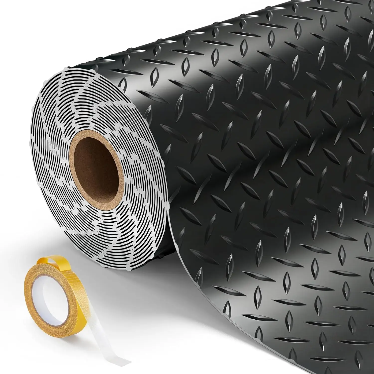 

8.2x20 FT Garage Floor Mat, 2.8mm Thick Heavy Duty Rubber Garage Mats for Under Car, Diamond Plate Garage Mat for Workshop