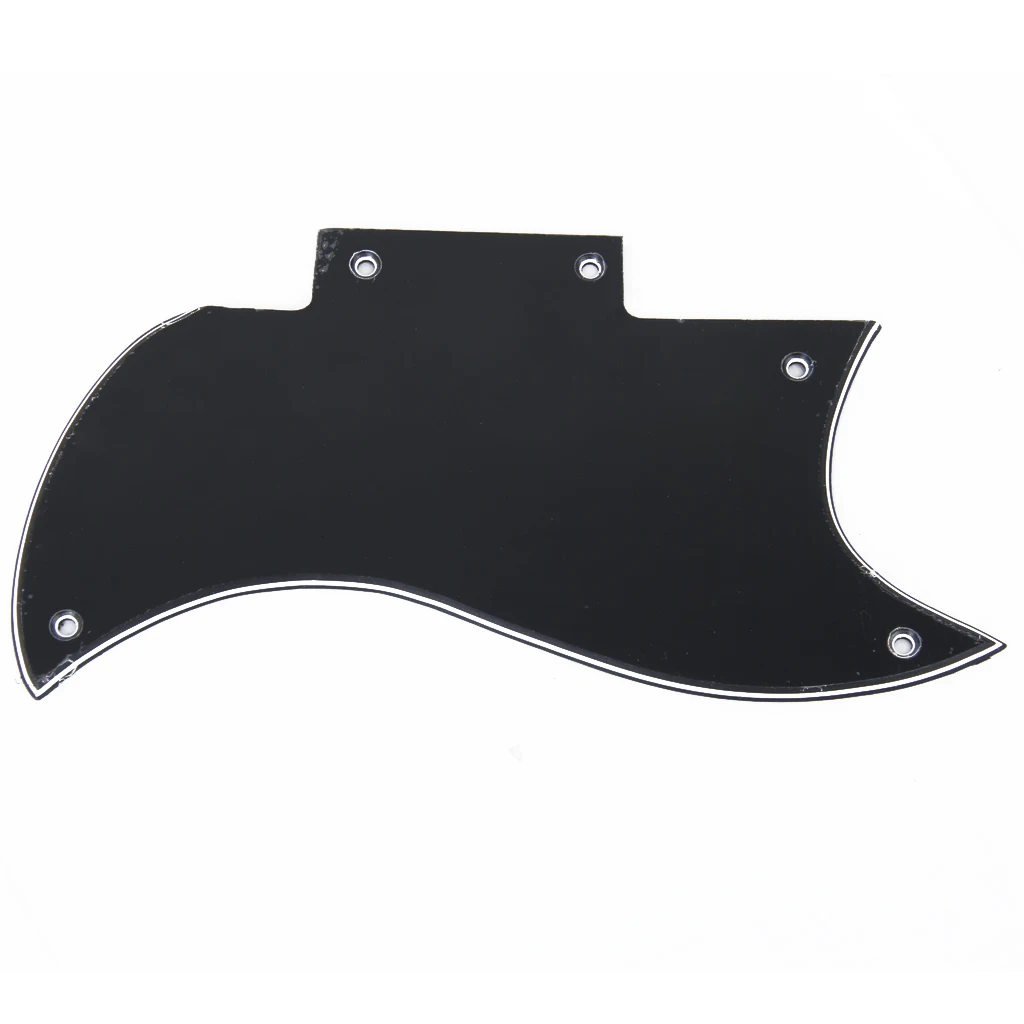 Black 3 Ply Pickguard Scratch Plate for SG Electric Guitar Replacements Part