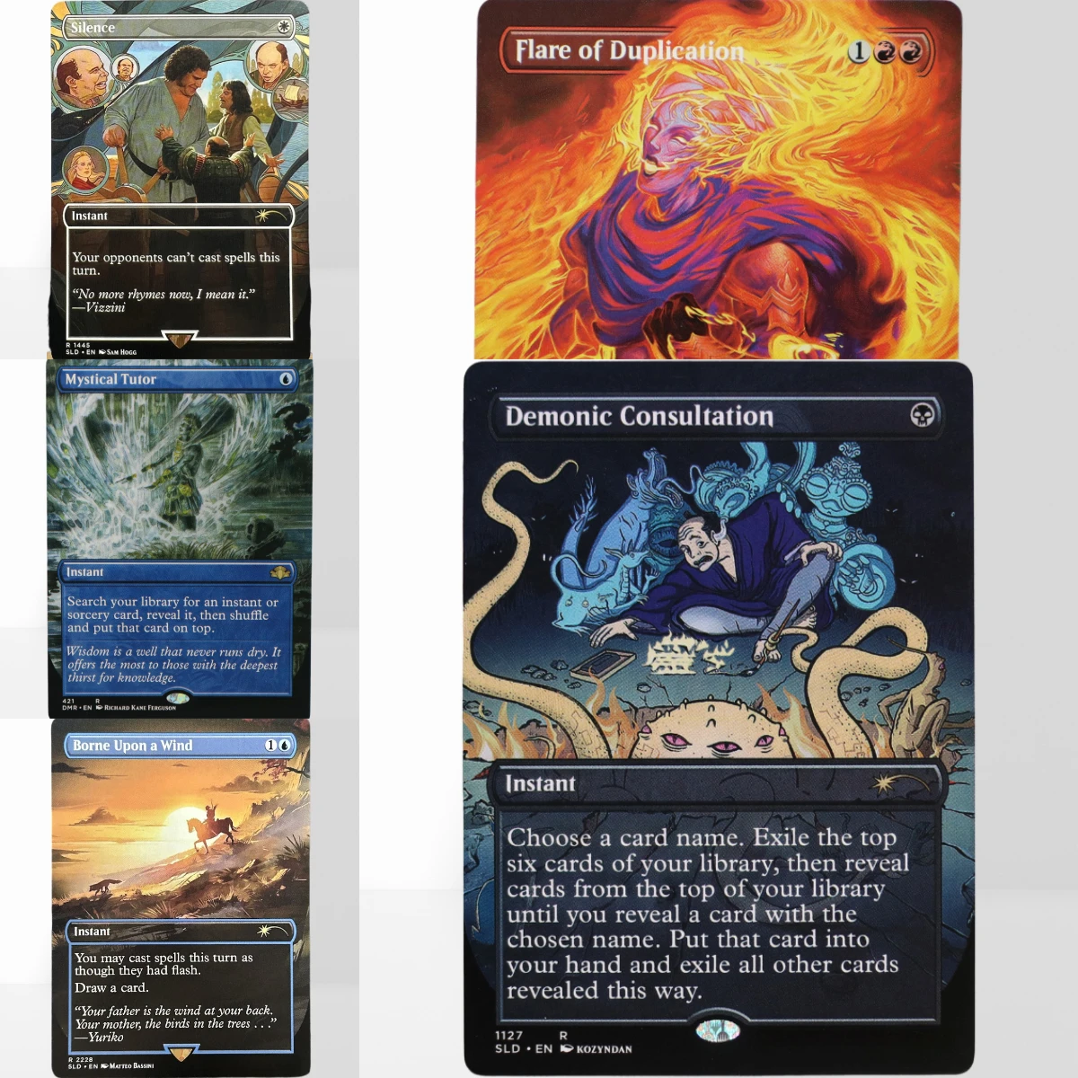 Cartas TCG Blue Farm Instants Artifacts Enchantments para Proxy Mágico Ad Nauseam Demonic Consultation Into the Flood Maw