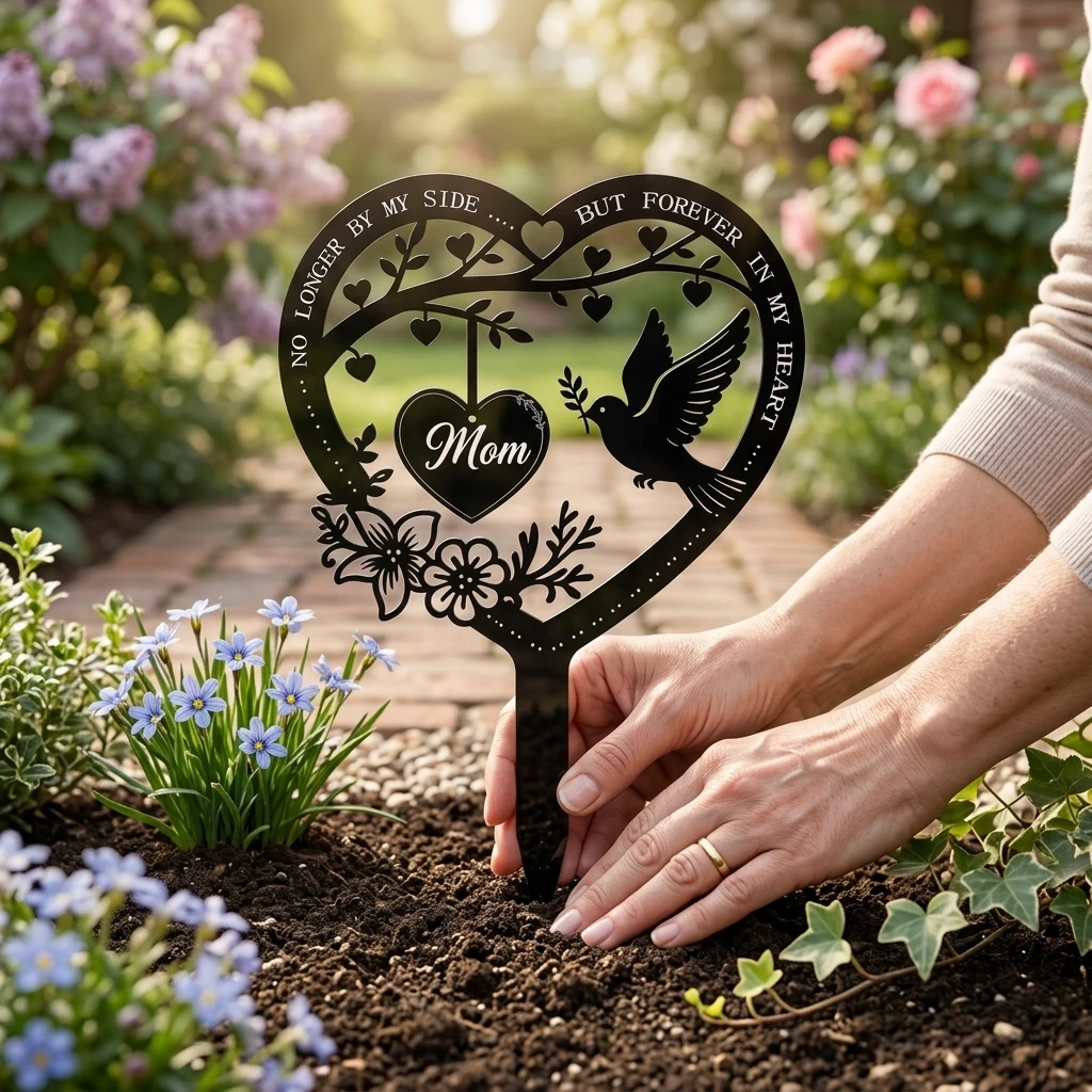 Acrylic Memorial Marker UV Resistant Grave Sign for Pet Garden Decoration Weatherproof Laser Engraved Tombstone Plaque