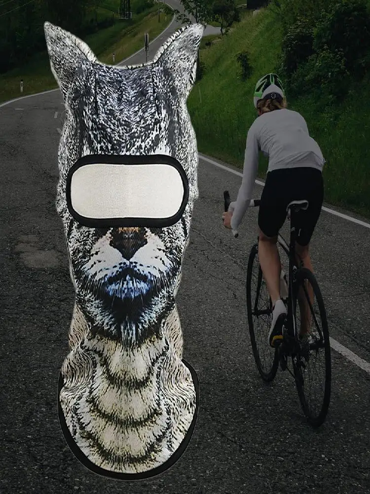AliExpress New 3D Animals Balaclava Hat Breathable Anti-UV Full Face Neck Mask Sweat Absorption Quick Drying Neck Scarf Unisex
