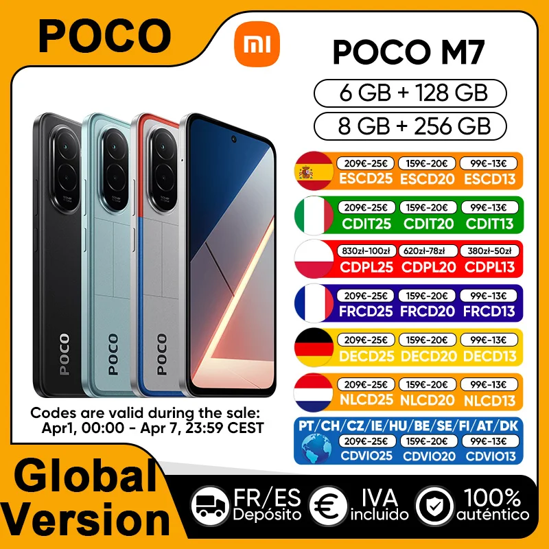 Version mondiale POCO M7 Smartphone Snapdragon �   Plateforme mobile 685 4G 6,9