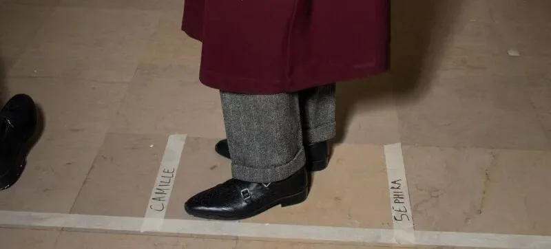 ER/D 24fw engraved woven loafers