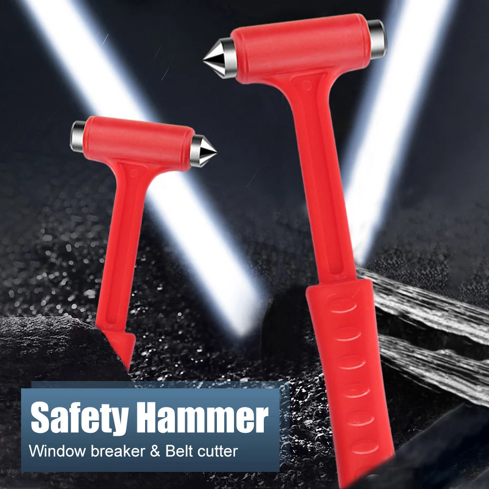 2 In1 Car Safety Hammer Seat Belt Cutter Window Glass Breaker Car Rescue Tool Mini Life Saving Escape Emergency Safety Hammer