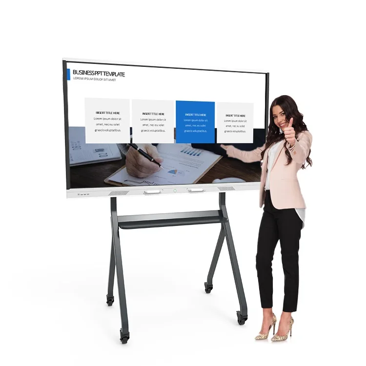 

China Digital E Board Conference Room Android System 20 Point Touch Screen Smart Interactive Whiteboard