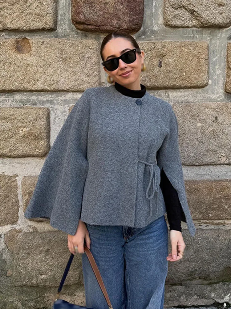 

HH Women's Knitted Autumn And Winter New Temperament Long Slim Design Woolen Coat Commuting Versatile Fashionable Coat