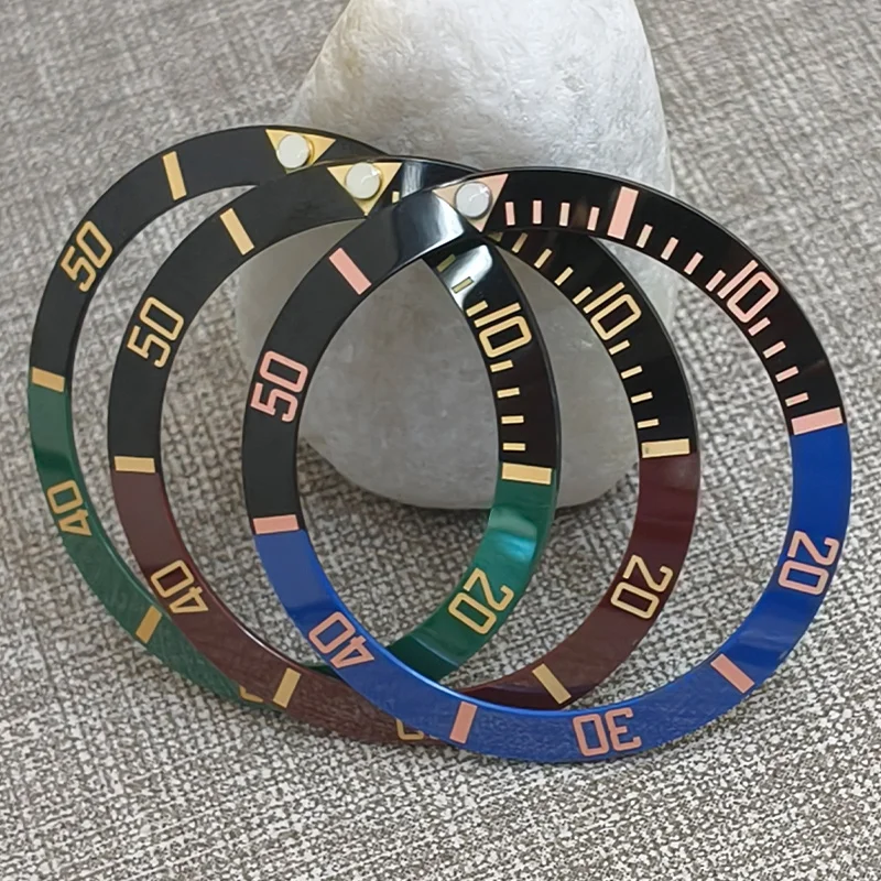 NH35 NH36 Cases Ring Curved Watch Bezel Insert 38mmx30.7mm SKX007 Ceramic Bezel Insert Fits SKX007 SKX009 SRPD SUB Case Parts