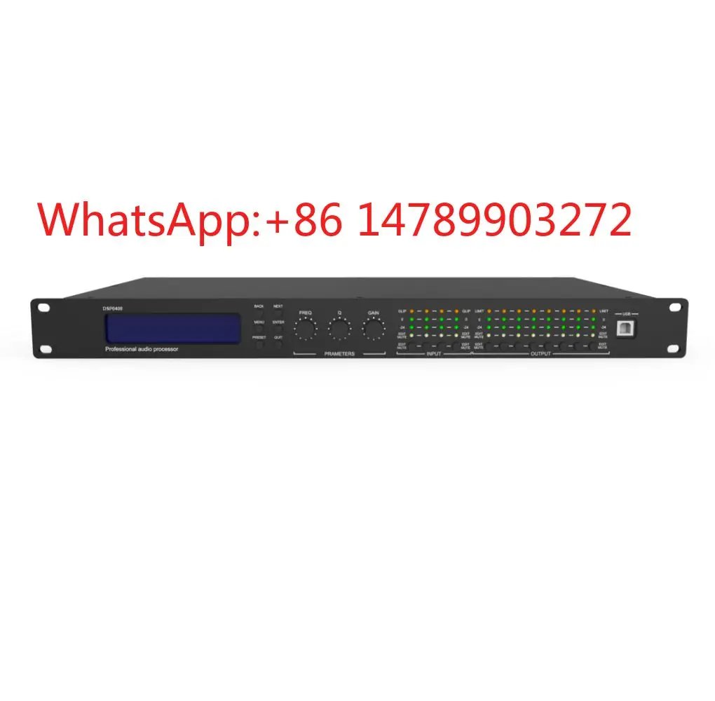 

4 In 8 Out Audio Processor With Dante Channel Stage Live PA Public Address System