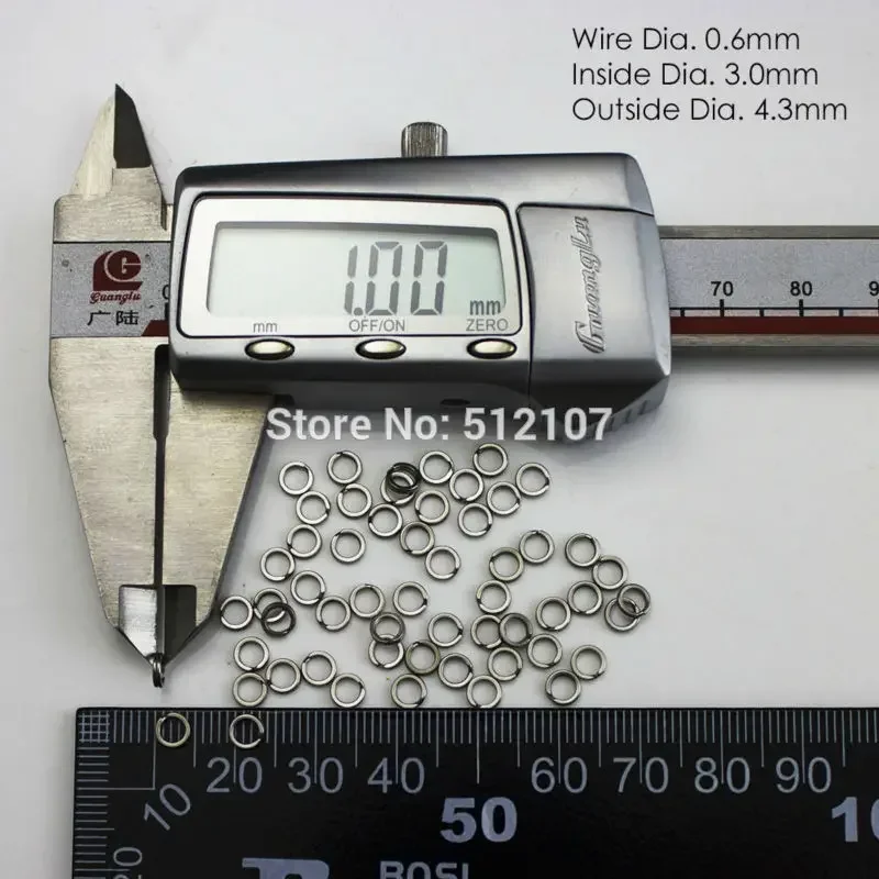 Countbass 50pcs High Duty Stainless Steel Split Ring Lure Ring for Blank Hard Bait, Fishing Accessories, Parts, Tackle Craft